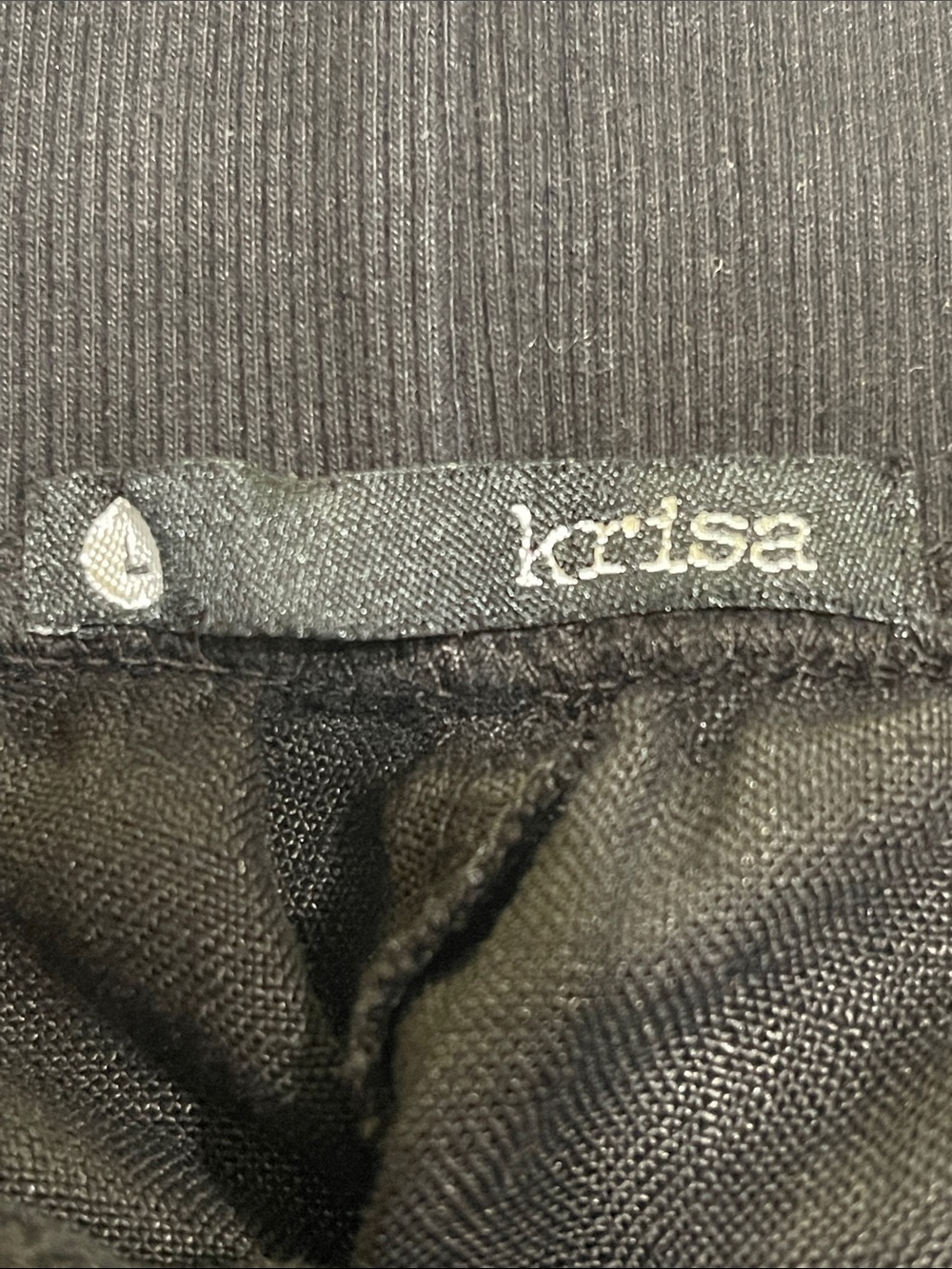 New Krisa Wide Leg Linen Pants SZ L Black NWOT - Picture 4 of 5